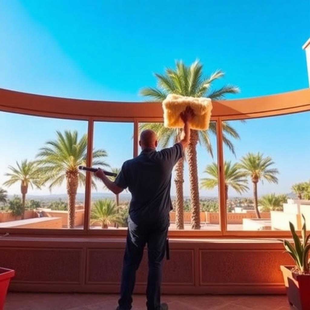 تنظيف زجاج فيلا بمراكش